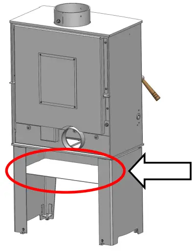 ARADA DEVON LOG FAR M Series Farringdon Freestanding Stove - Looking At Rear of Unit