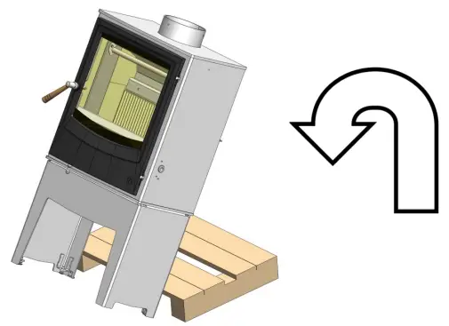 ARADA DEVON LOG FAR M Series Farringdon Freestanding Stove - upright position