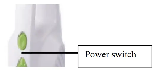 TurboTronic TT VS9 Bagless Convertible Stick Vacuum Cleaner - Power switch