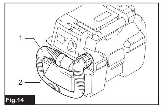 makita XCV11 Cordless Portable Vacuum Cleaner - Hose 2