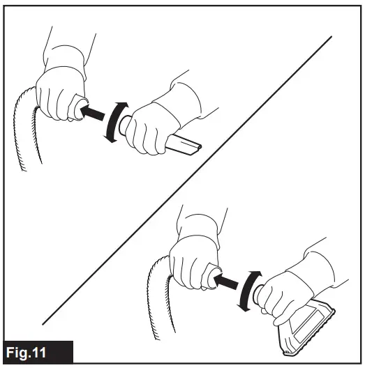 makita XCV11 Cordless Portable Vacuum Cleaner - Sash nozzle