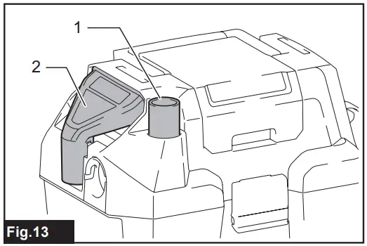 makita XCV11 Cordless Portable Vacuum Cleaner - Storage