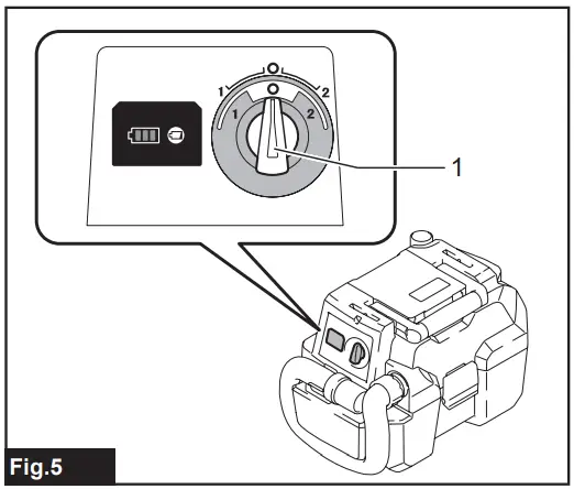 makita XCV11 Cordless Portable Vacuum Cleaner - Switch lever
