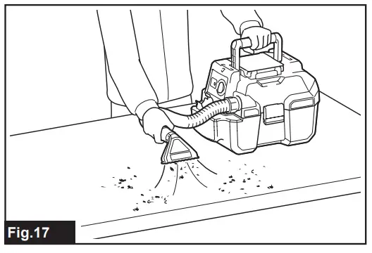 makita XCV11 Cordless Portable Vacuum Cleaner - tank