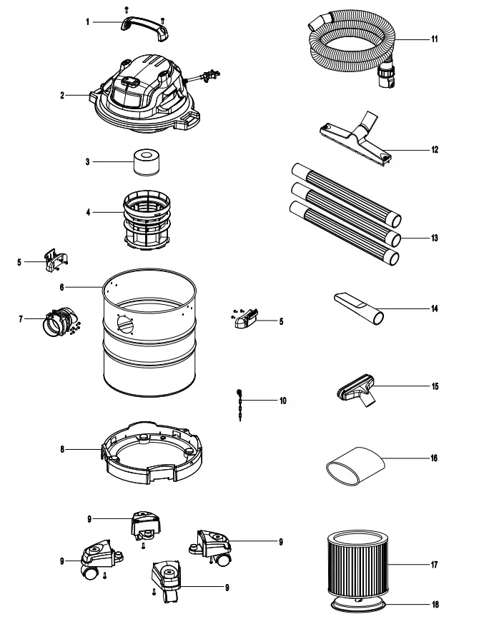 Vacmaster VOC508S Wet Dry Shop Vacuum - fig 10