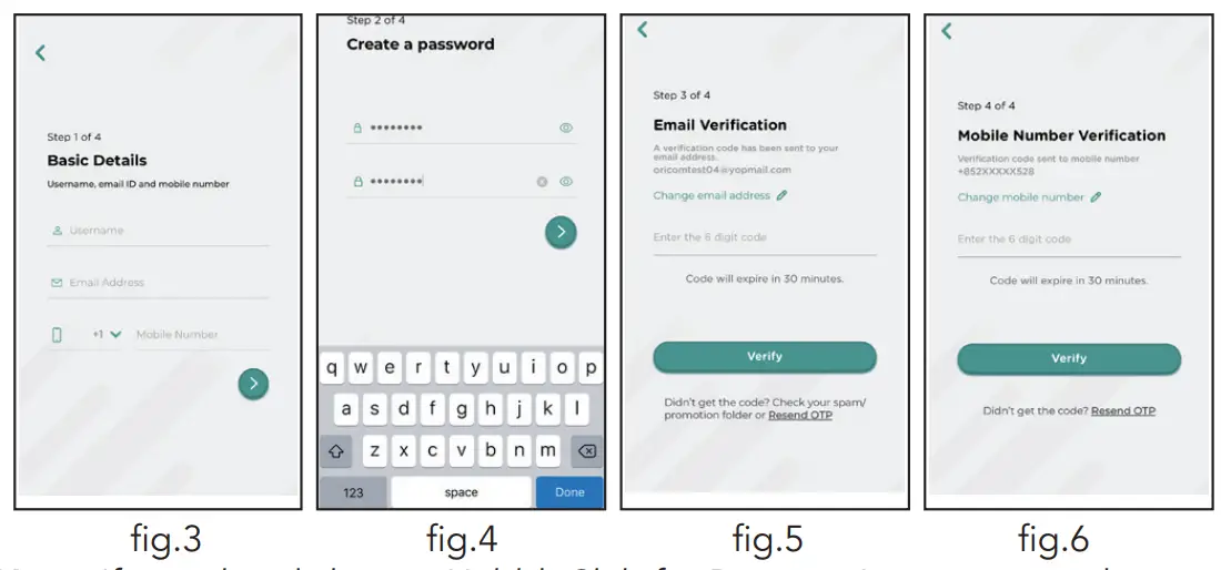 Sign up with Hubble on your smart device