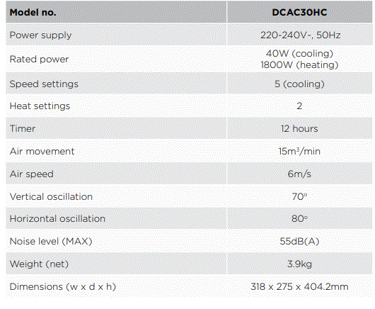 Dimplex-DCAC30HC-Air-Circulator-Fan-FIG-3