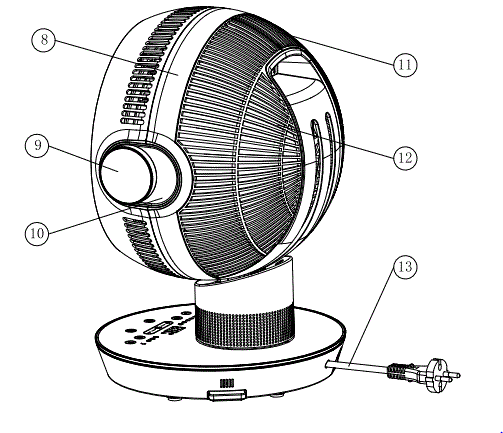 Dimplex-DCAC30HC-Air-Circulator-Fan-FIG-5