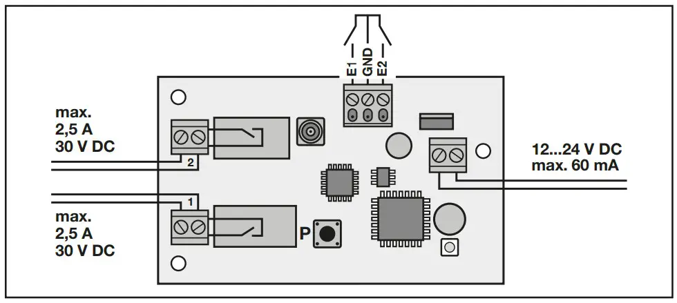 HORMANN Receiver HET-E2-MCX BiSecur - Connection