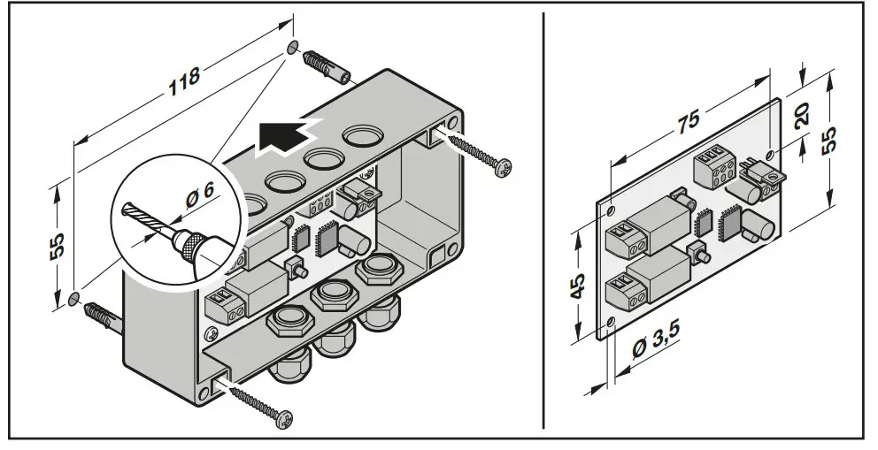 HORMANN Receiver HET-E2-MCX BiSecur - Fitting