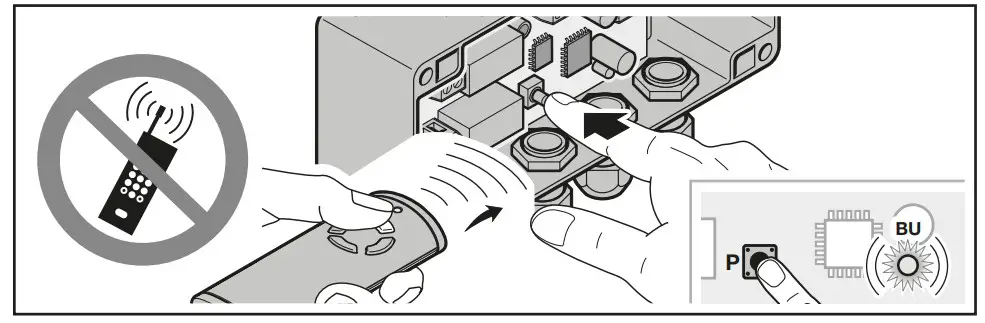 HORMANN Receiver HET-E2-MCX BiSecur - Teaching in a radio code