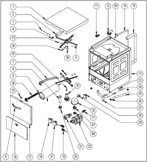 KINGFISHER KF400 Deluxe Warewasher c2