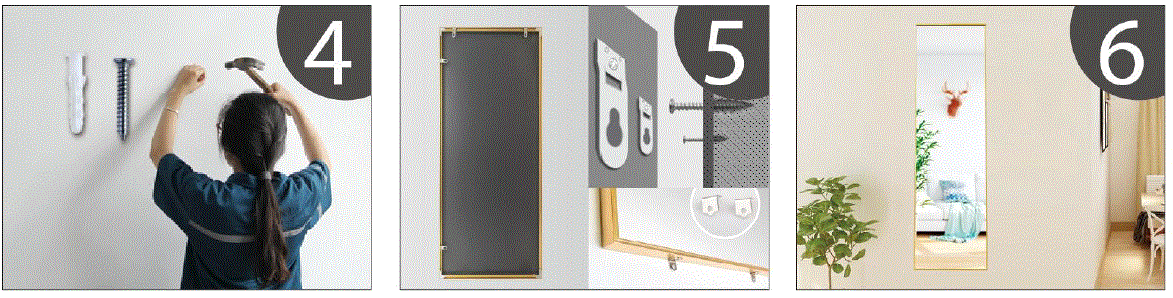 Aoibox-SNMX496-Frame-Rectangle-Wall-Mounted-Full-Length-Dressing-Mirror-fig-4