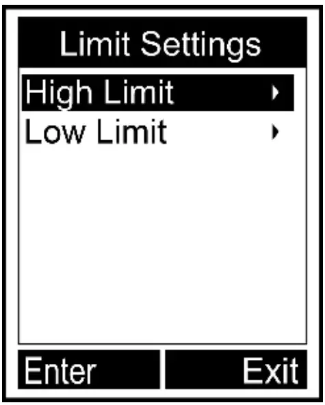 Limit settings