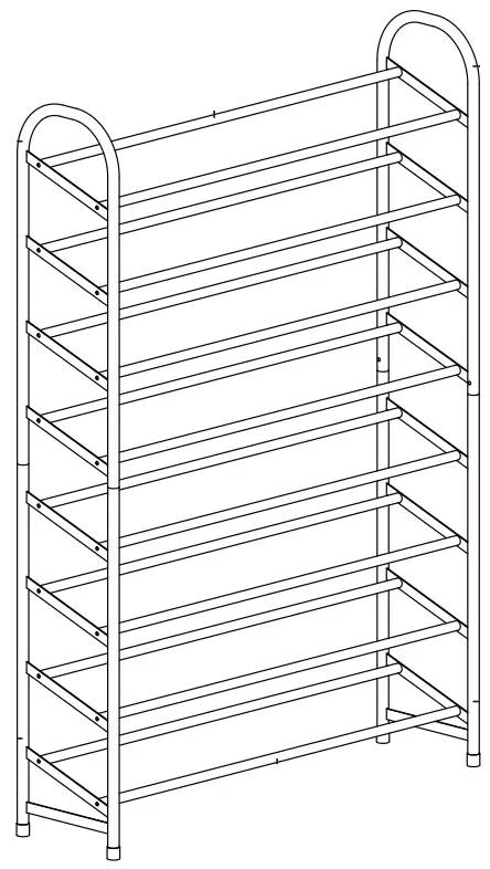 Kmart 43280827 8 Metal Tier Shoe Rack