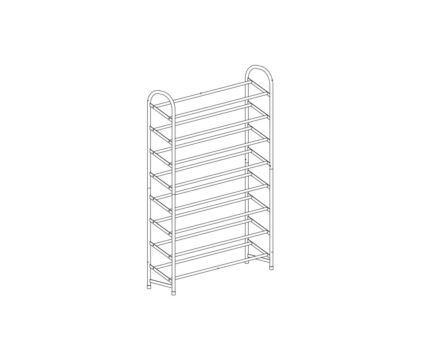 Kmart 43280827 8 Metal Tier Shoe Rack Instruction Manual