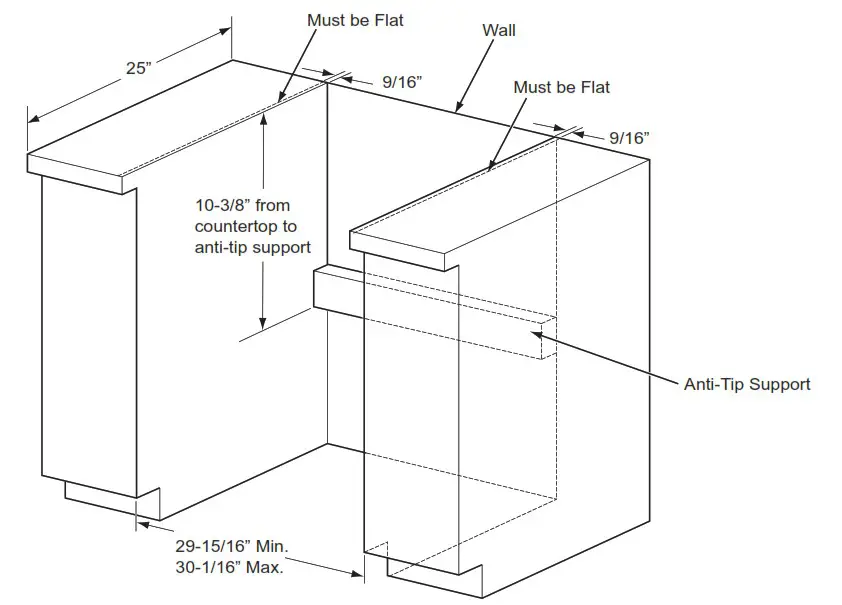 GE APPLIANCES JD630DTBB 30 Inch Electric Drop In Ranges - WHEN INSTALLING