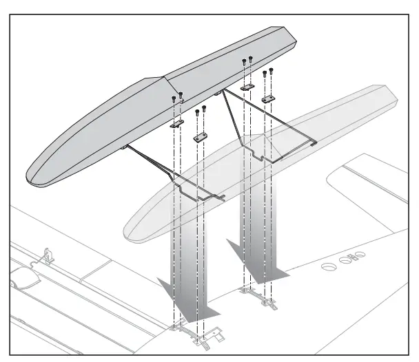 E flite EFLU8950 Turbo Timber Evolution -Set Installation 1