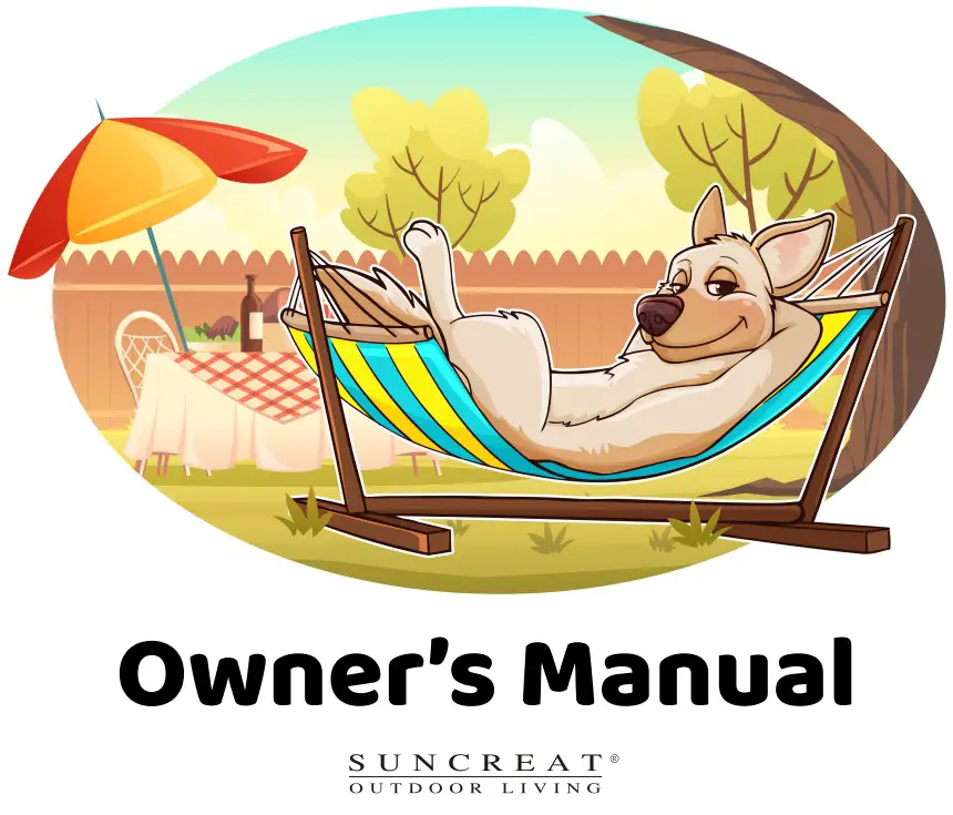 SUNCREAT AI-HRW Outdoor Portable Hammock with Curved Spreader Bar Owner's Manual