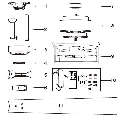 Breezary-27014-BK-A1-Merwry-52-in-Indoor-Black-Ceiling-Fan-3