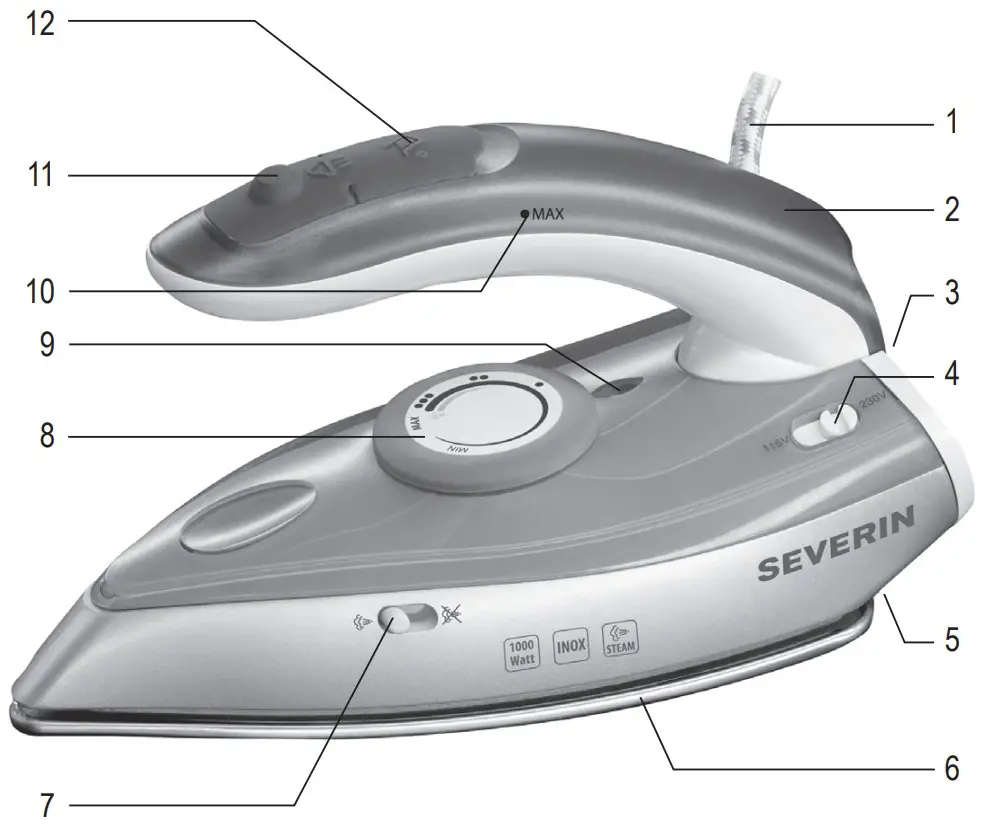 SEVERIN BA 3234 Travel Steam Iron - fig