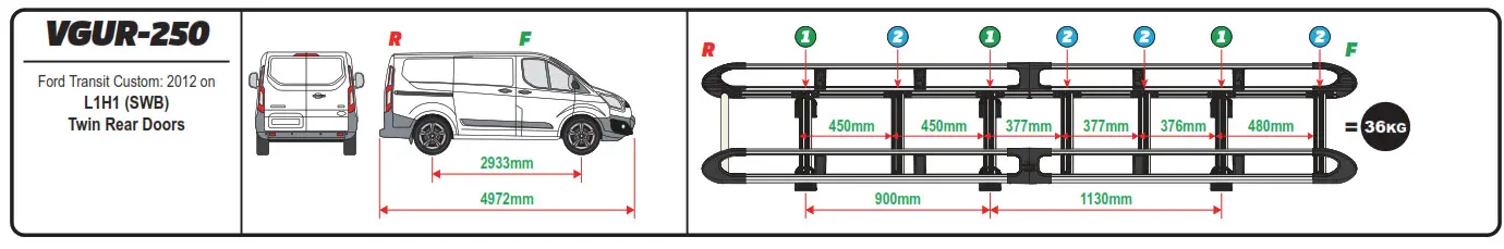 VAN GUARD IN8321 ULTI Rack+ Roof Rack - MODELS
