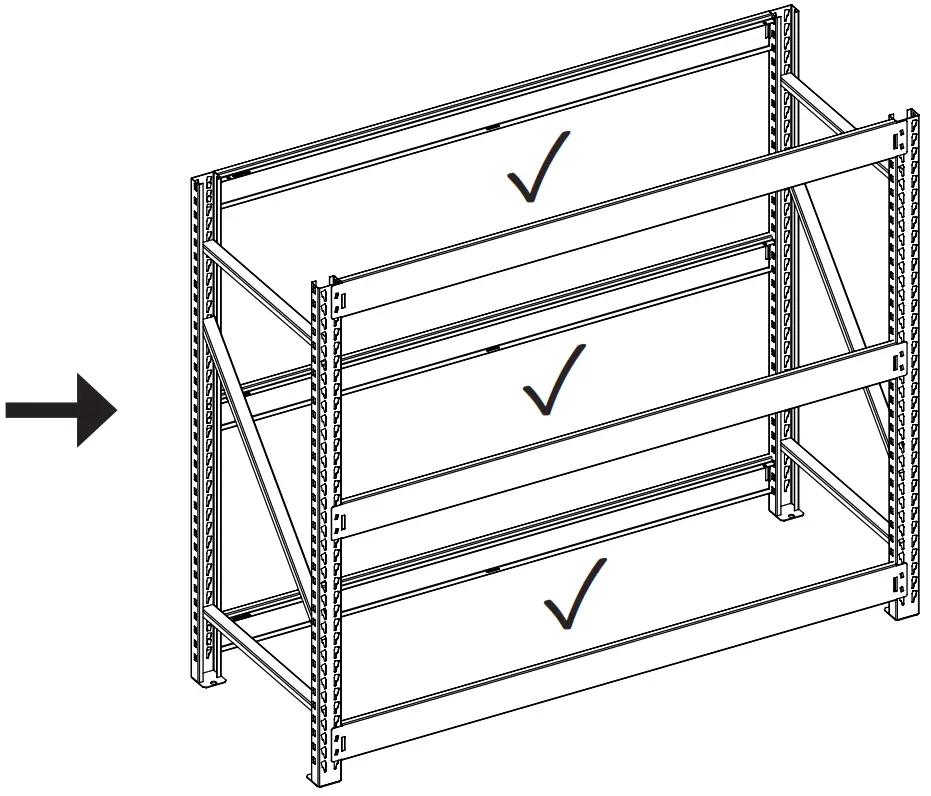 HUSKY N2W652454W3B 3 Tier Industrial Duty Steel Freestanding Garage Storage Shelving Unit - Assembly 1