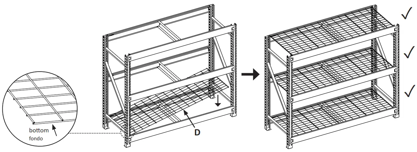 HUSKY N2W652454W3B 3 Tier Industrial Duty Steel Freestanding Garage Storage Shelving Unit - Assembly 3