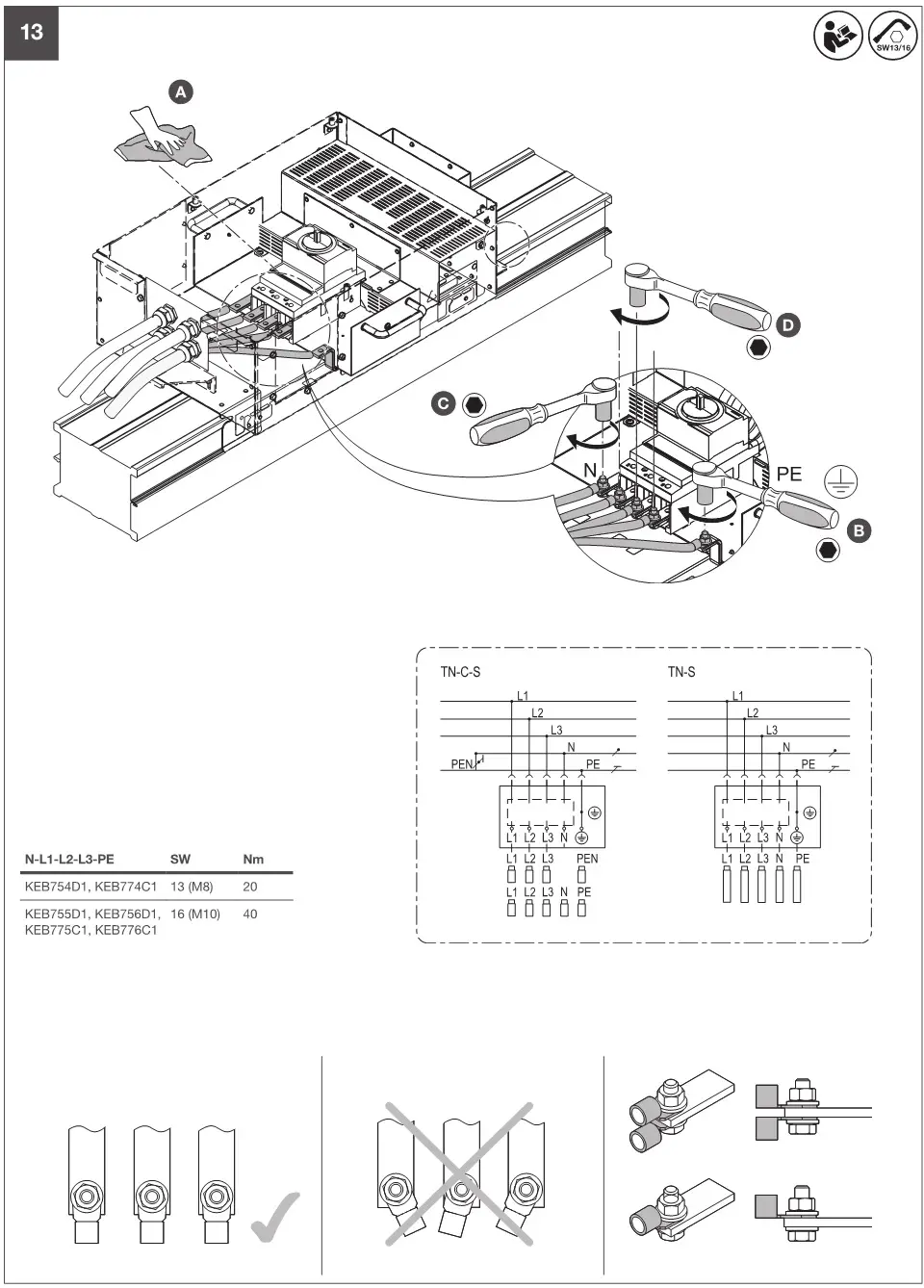 Hager DE BG5 Tap-Off Box Size 4 or 5 For MCCB - Assembly Fig 13