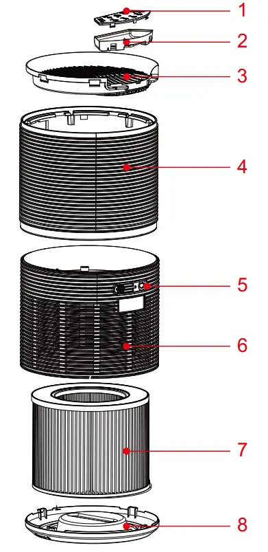 Xiamen Vork Health Industry VK-6089AW Air Purifier - overview