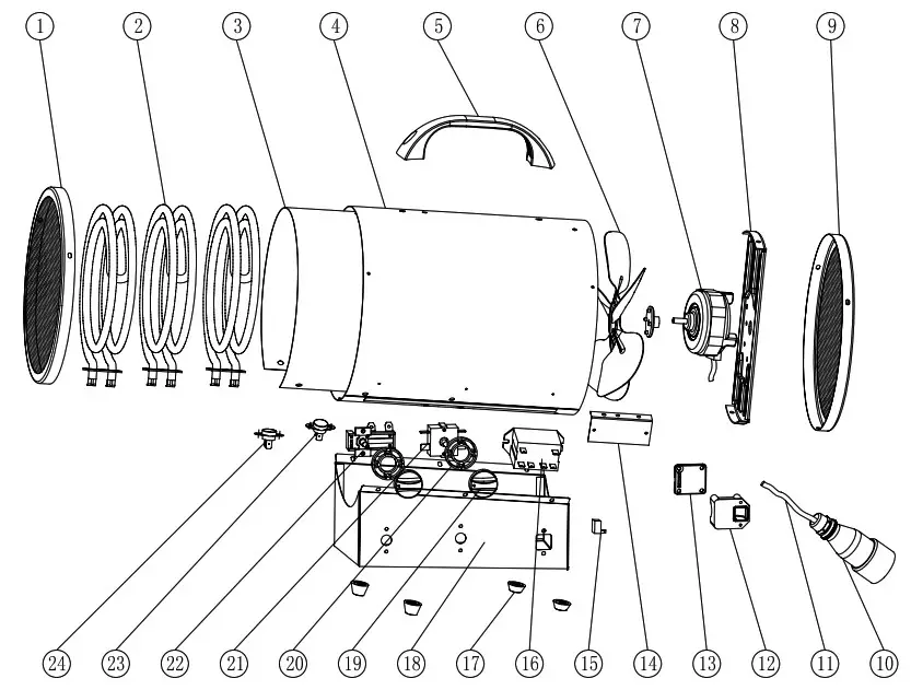 TROTEC TDS 20R TDS 30R TDS 50R Electric Fan Heater - Technical Annex 6