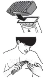 Trimming with body comb 