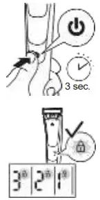 Activating the travel lock