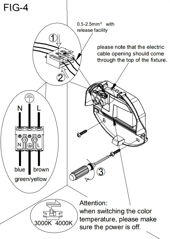 HALCYON EX914 B34 Exterior 4W Low Glare Wall Eyelid Light - Parts 4