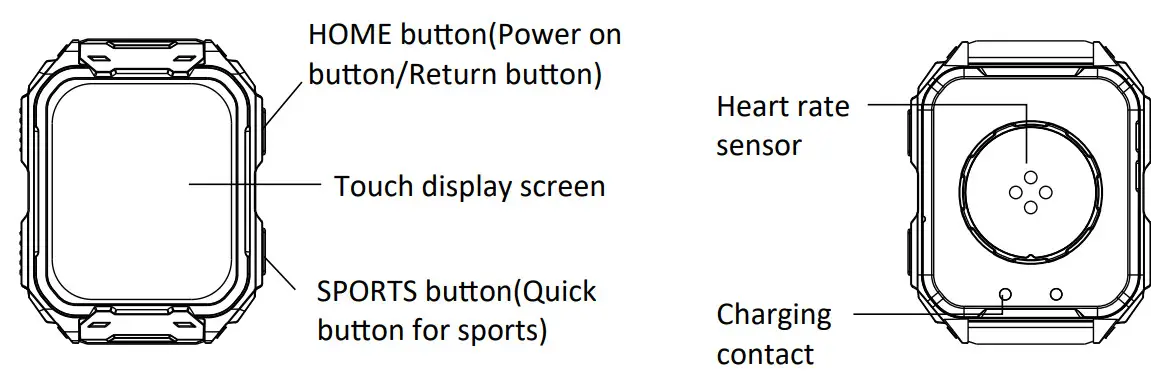 HENGSHENG H1102 Smart Watch - Button