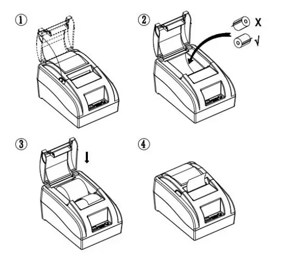 Hoin 58MM Thermal Receipt Printer - flip cover
