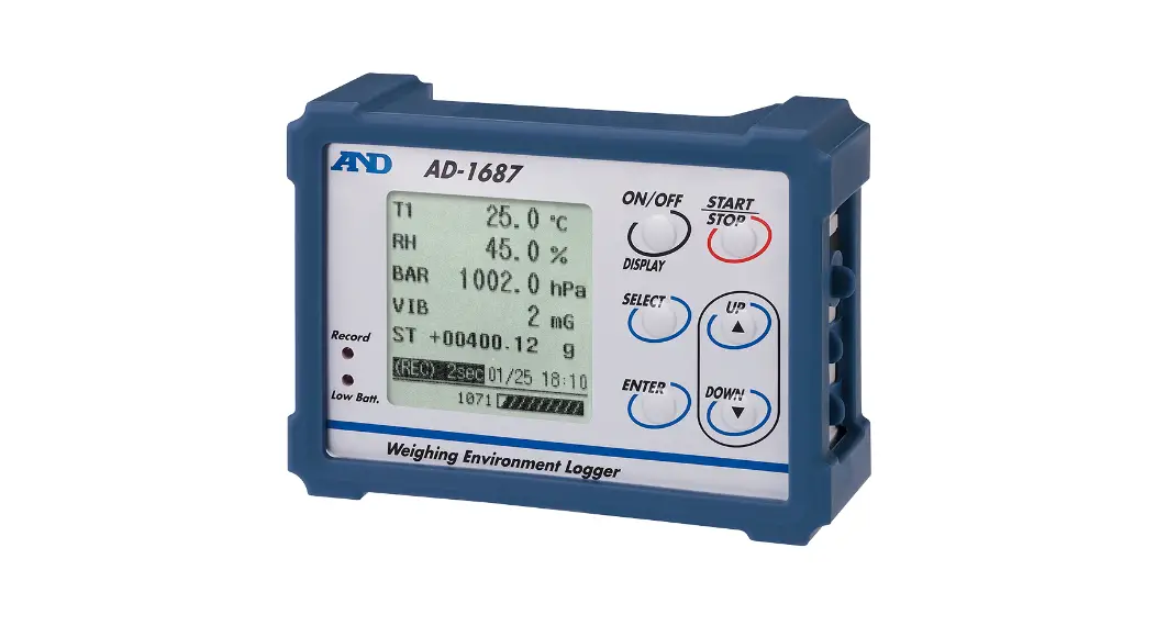 A D Weighing Ad-1687 Environment Logger Instruction Manual