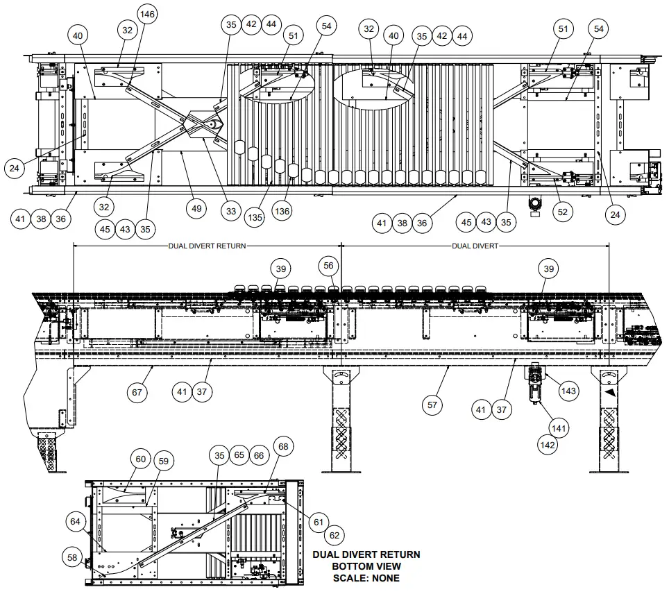 HYTROL ProSort 100 Elite High Speed Sortation Conveyor - Parts Drawing 11