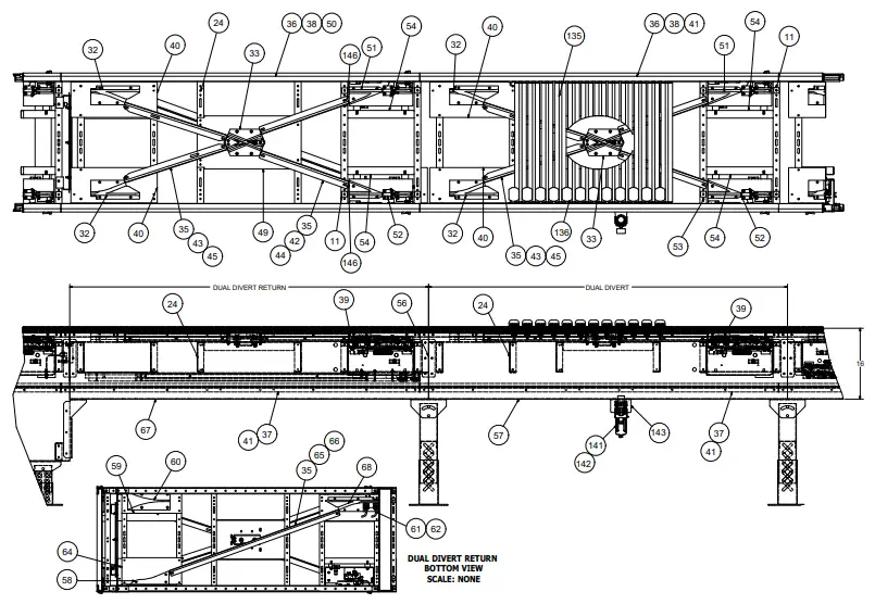 HYTROL ProSort 100 Elite High Speed Sortation Conveyor - Parts Drawing 15