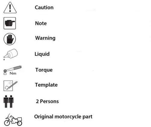 TOURATECH 09-374-5135-0 Motorschutz Expedition KTM - Symbols