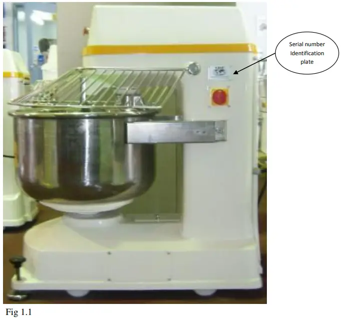 IBE KL200E Spiral Mixer - Serial number