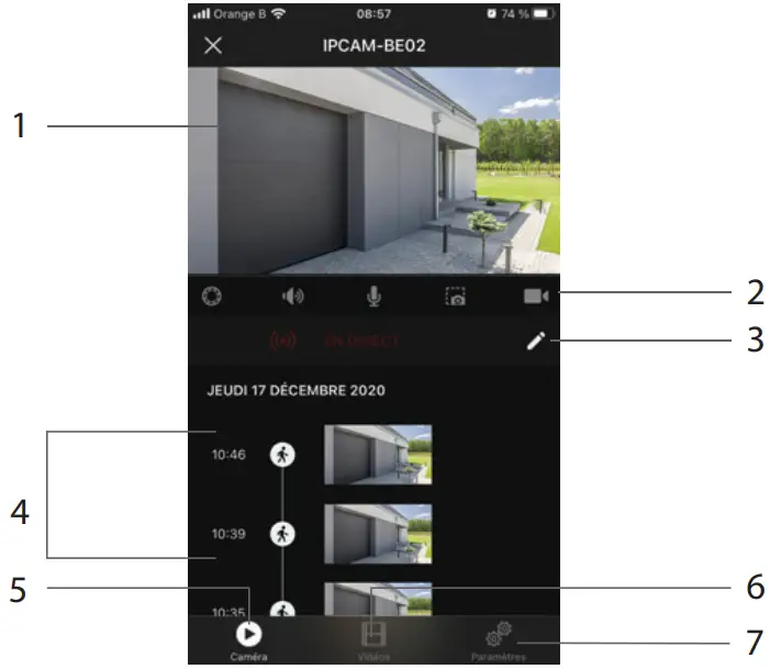 DIOCAM RE01 v2 Wifi Camera - Camera interface