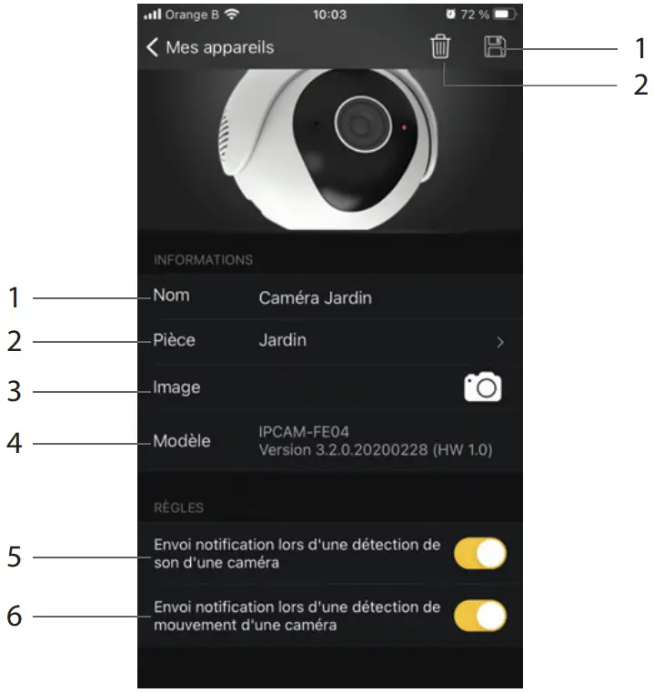 DIOCAM RE01 v2 Wifi Camera - Device information