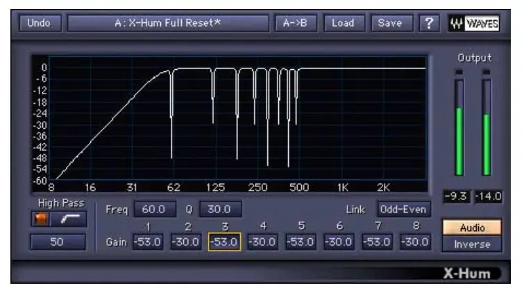 WAVES X-Hum Software Audio Processor