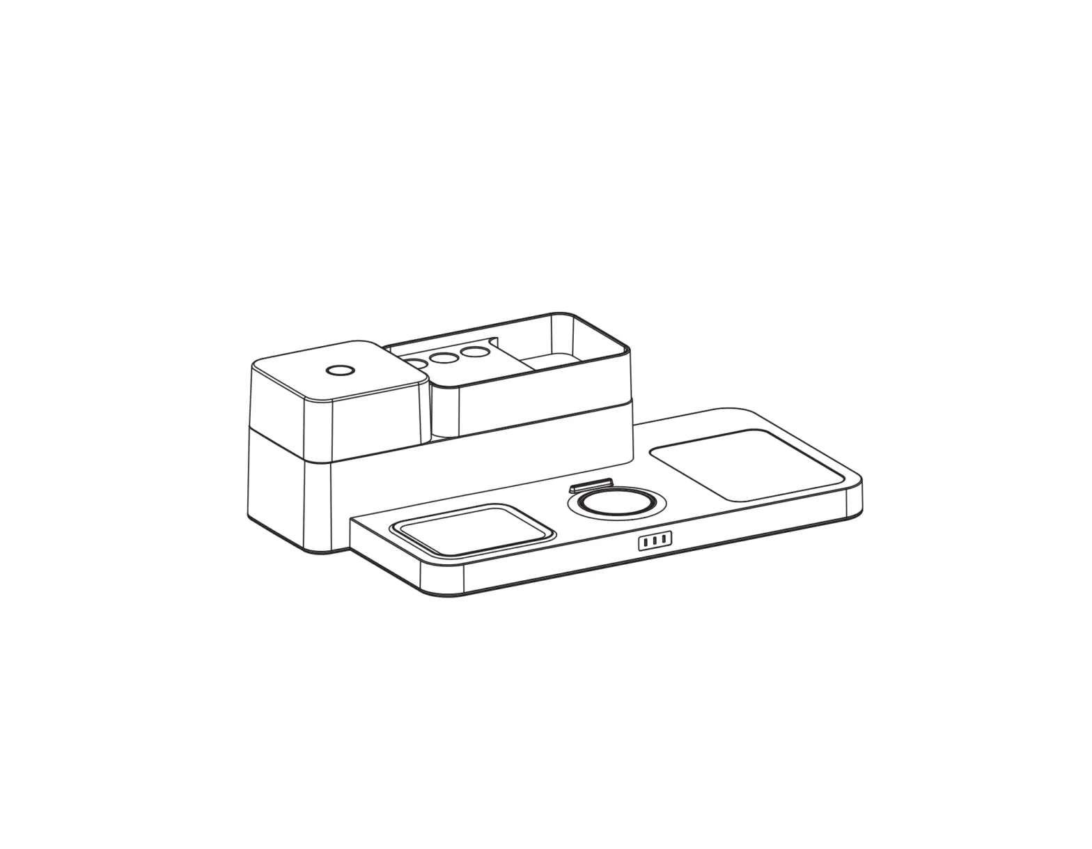Lumi Da10-2 Desktop Storage With Wireless Phone Charger Instruction Manual