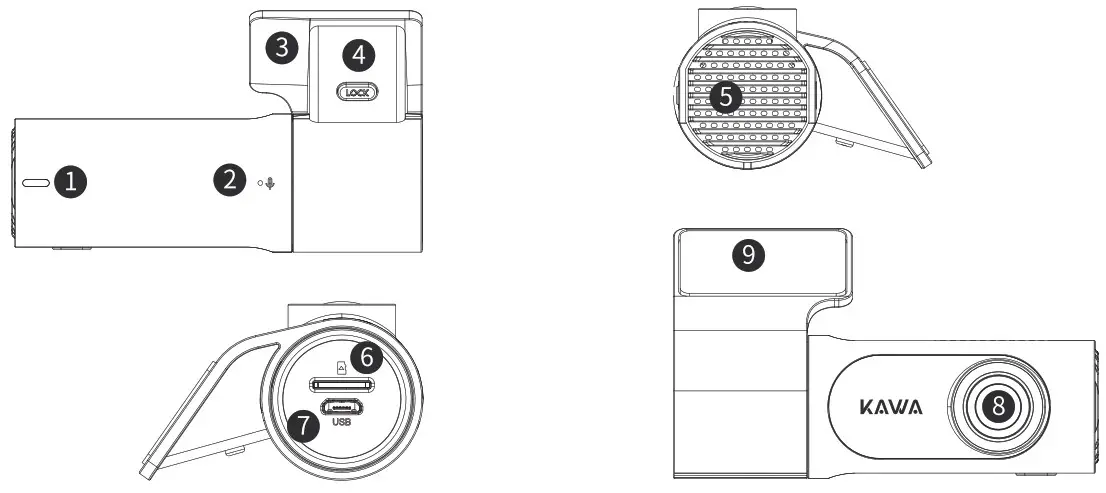 KAWA D6 Car Dash Camera - product 1