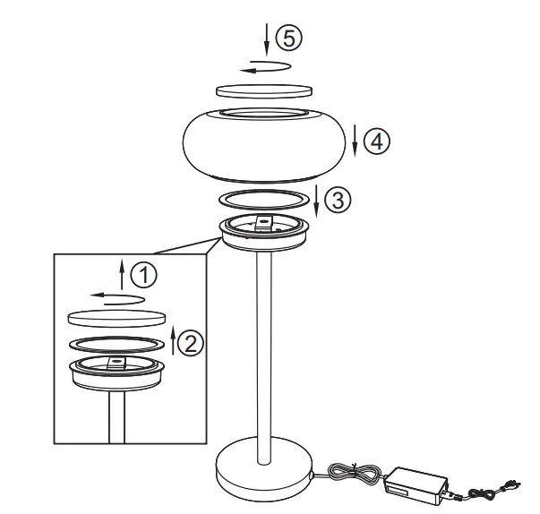 OSTERMANN 4071-1 Q-ETIENNE Desk Lamp -fig 1