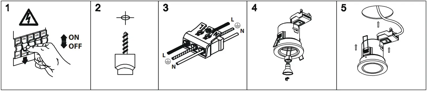 ELECTRALITE Chrome Adjustable IP20 Fire Rated Downlight - FITTING