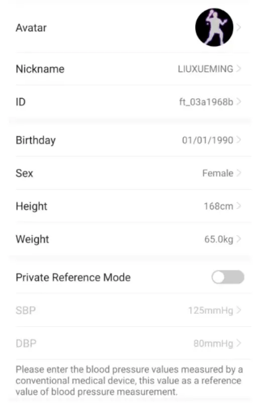 App functions and settings