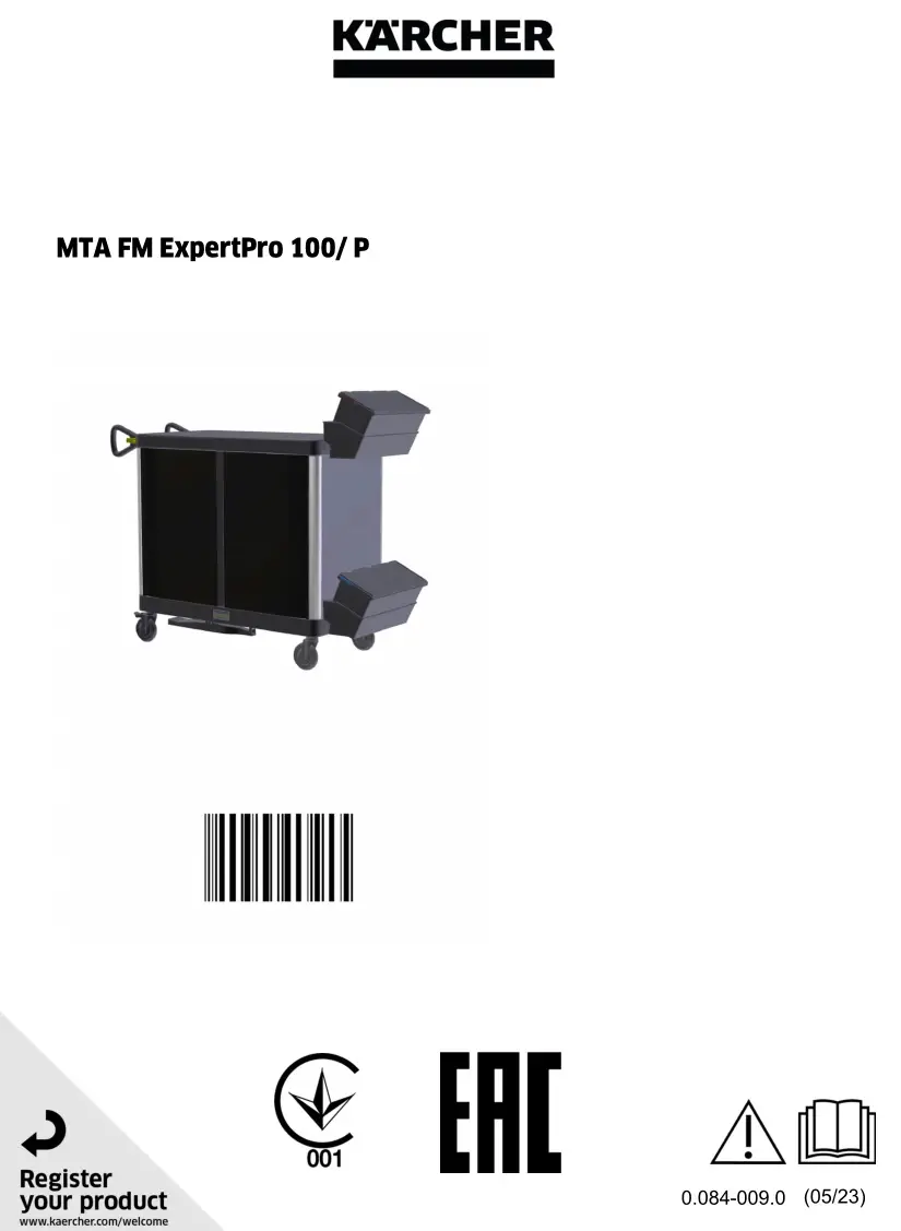 KARCHER MTA FM ExpertPro 100-P Preconditioning Cleaning System Instruction Manual